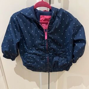 GAP Infant Jacket with Pink Lining and Black Polka Dots 6-12m